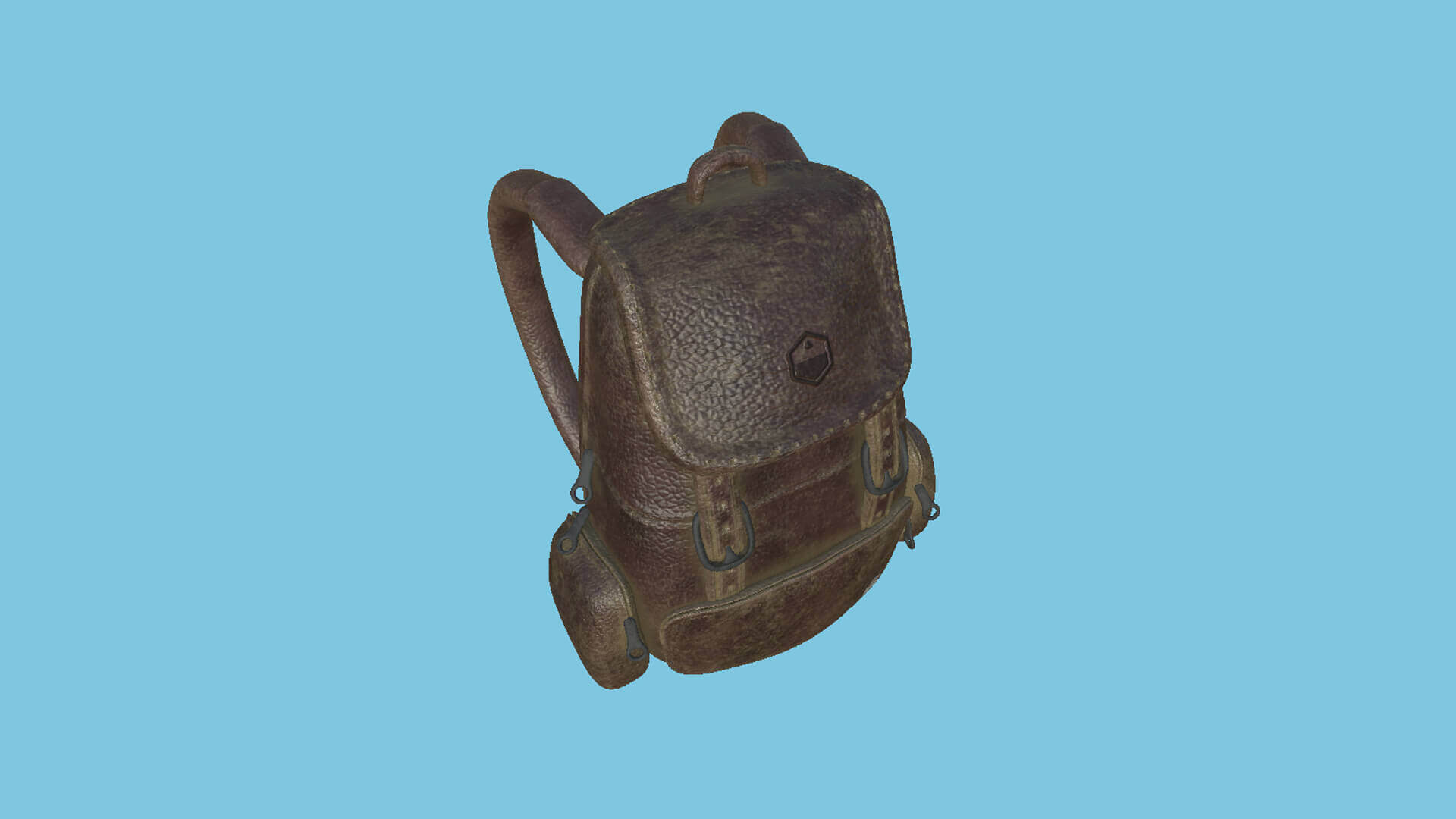Backpack 10 Rust Leather 3D Model by gsommer