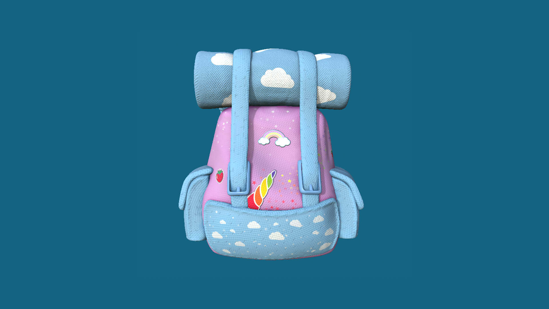 Backpack 21 - Child Girl 3D Model by gsommer