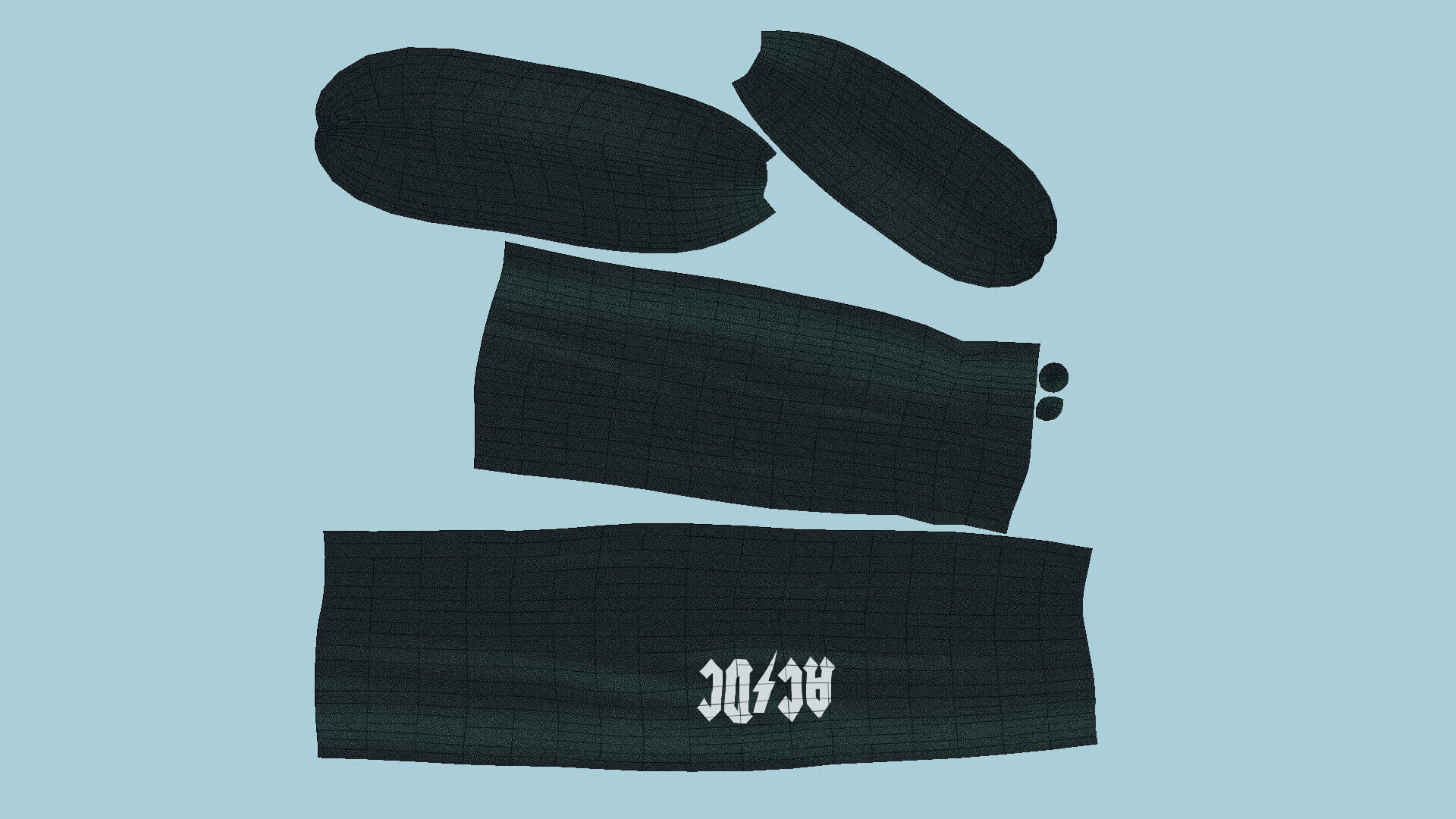 Bandanna 06 - AC DC 3D Model by gsommer