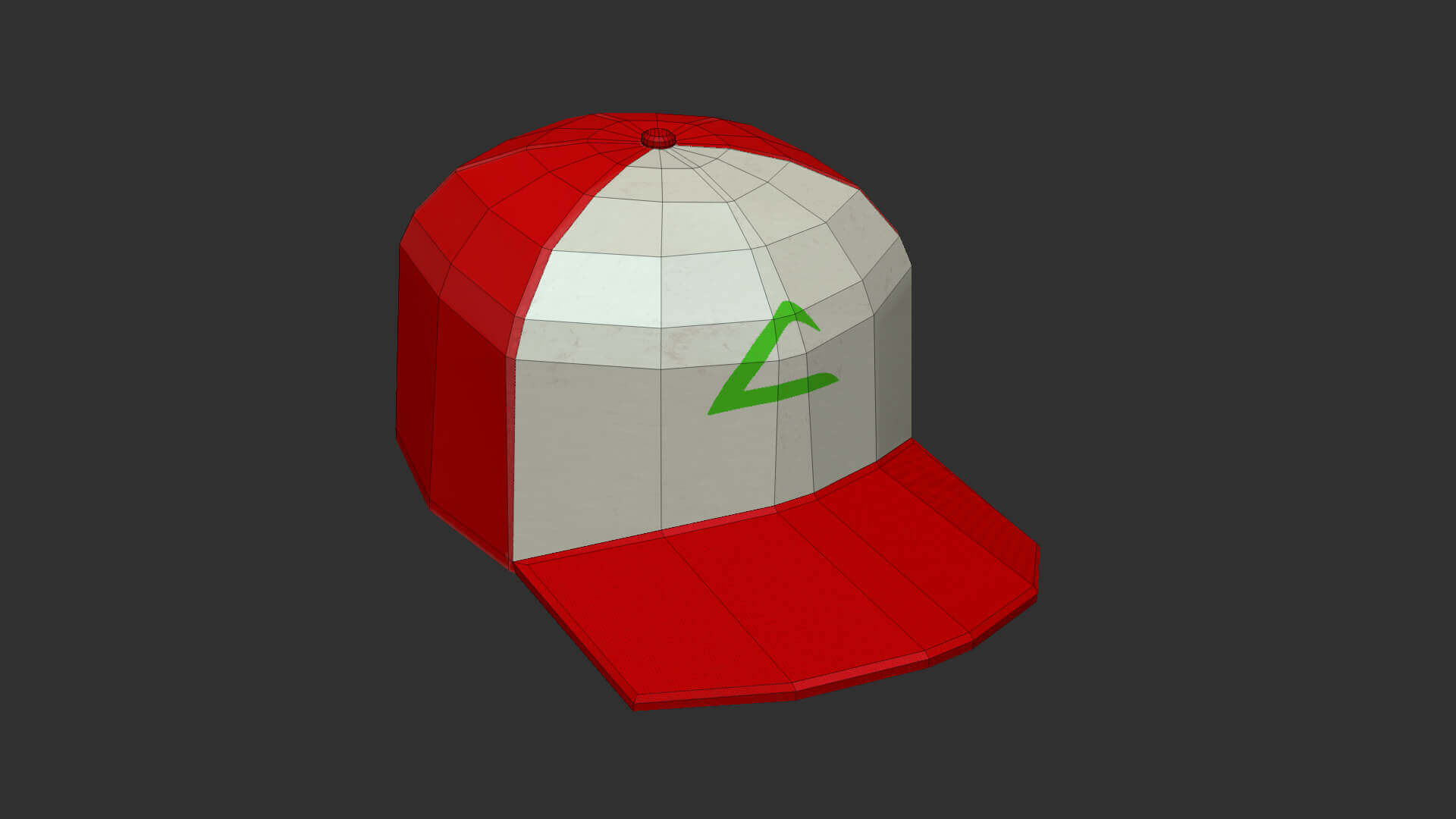 Baseball Cap 01 Ash Ketchum Pokemon 3D Model by gsommer