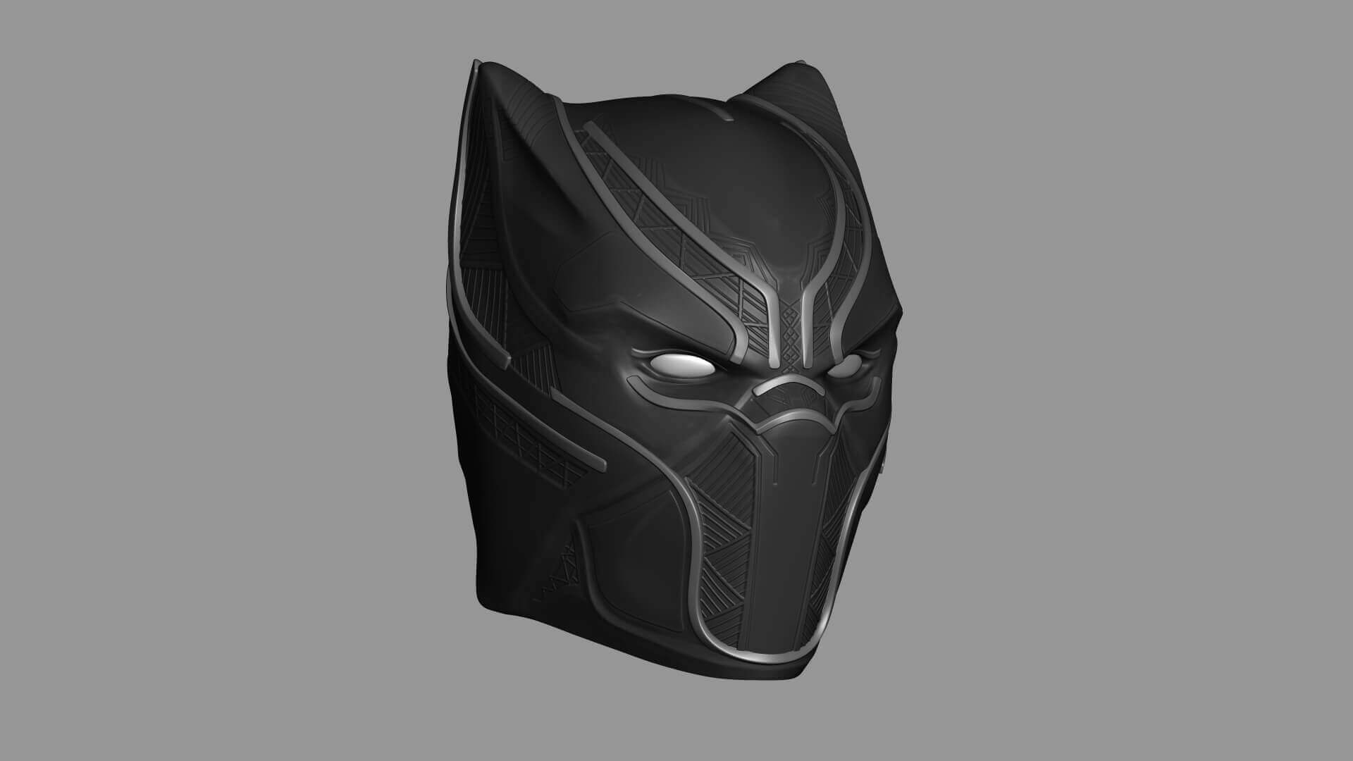 Black Panther Mask 3D Model by gsommer