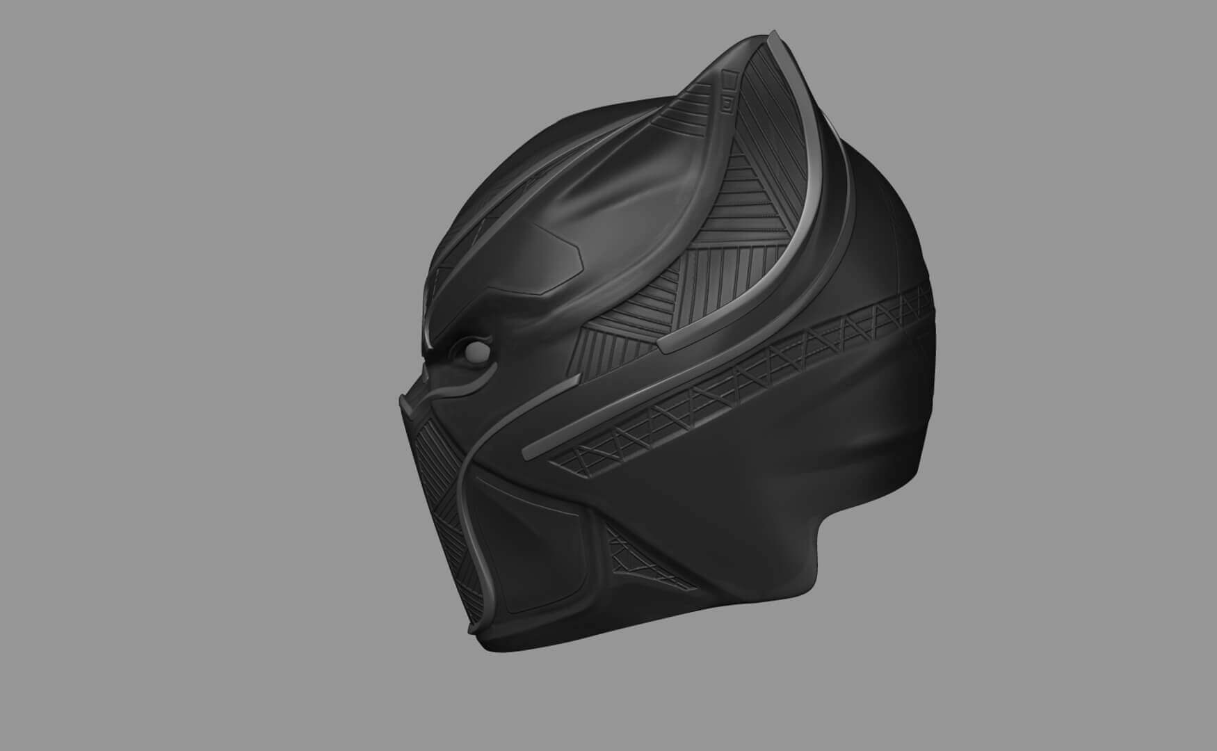 Black Panther Mask 3D Model by gsommer
