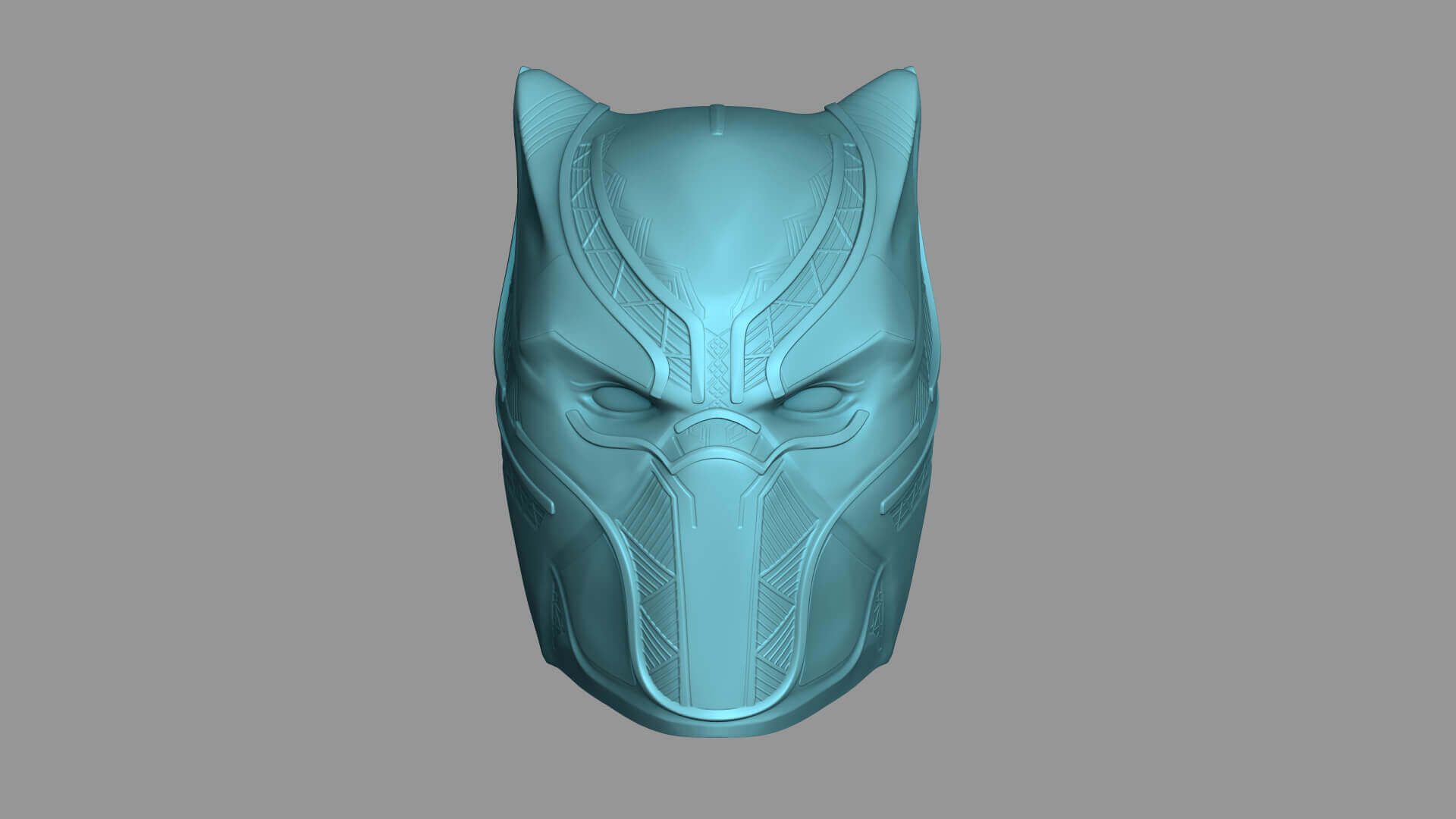 Black Panther Mask 3D Model by gsommer