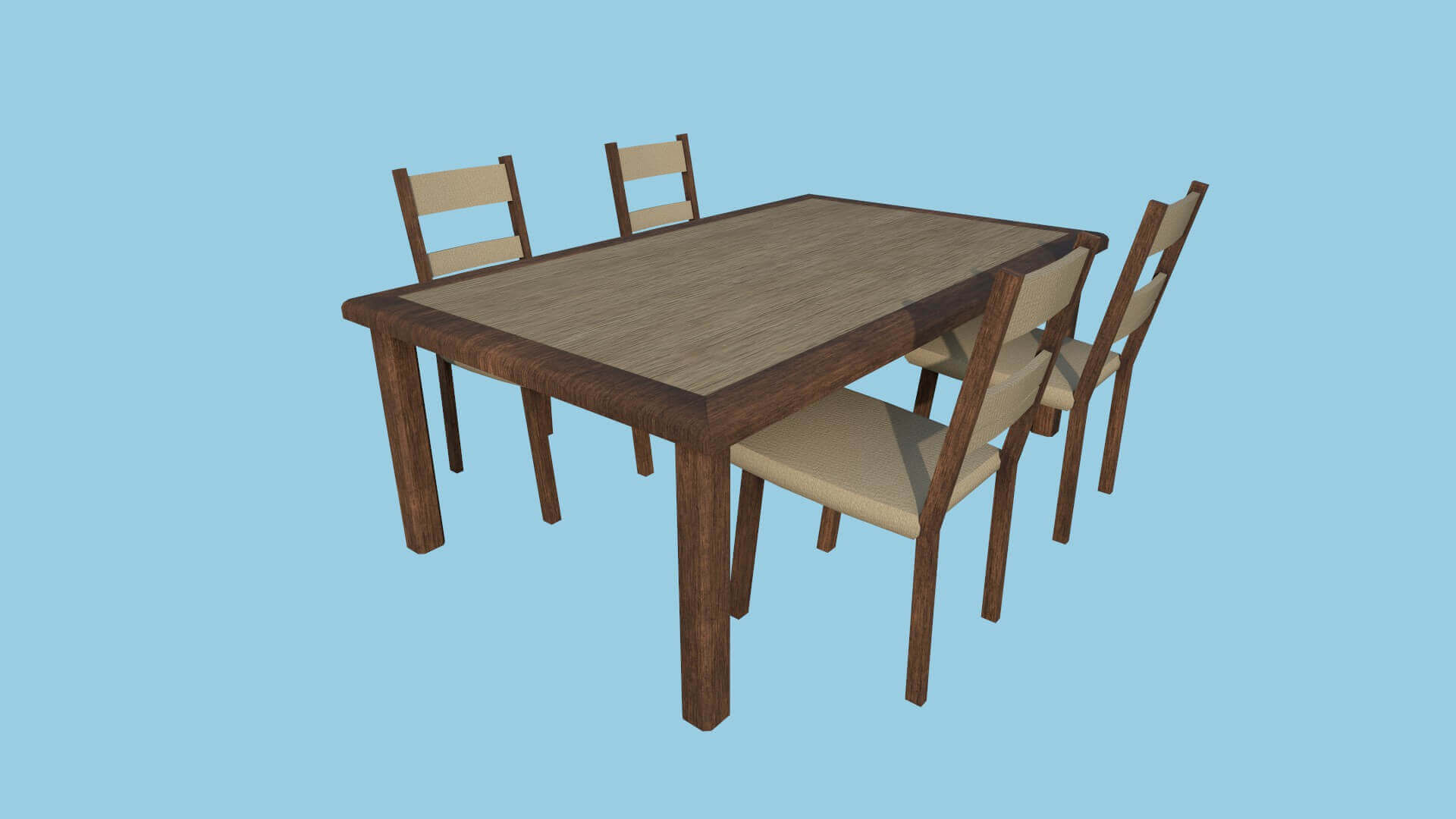 Dining Table 25 Woods 3D Model by gsommer