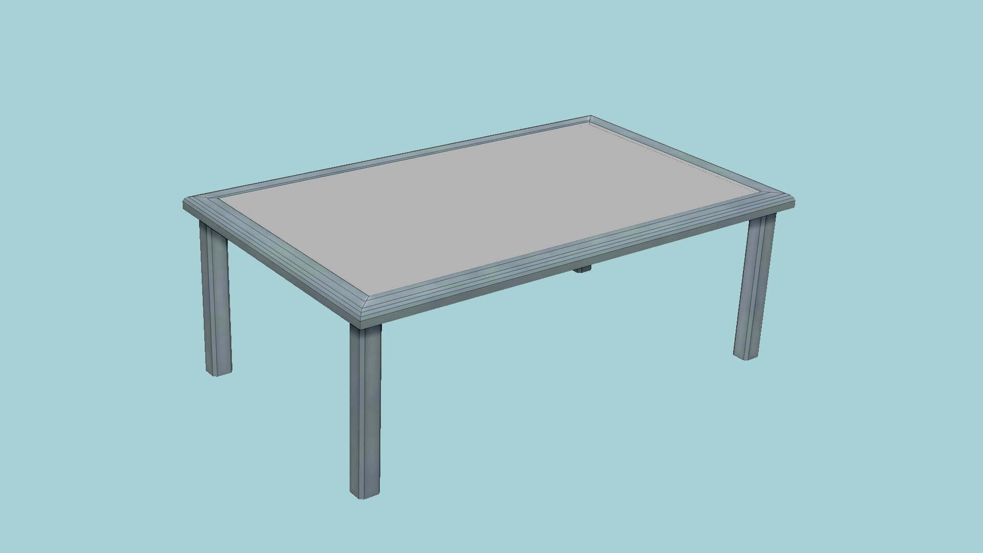Dining Table 30 Gray and Chrome 3D Model by gsommer