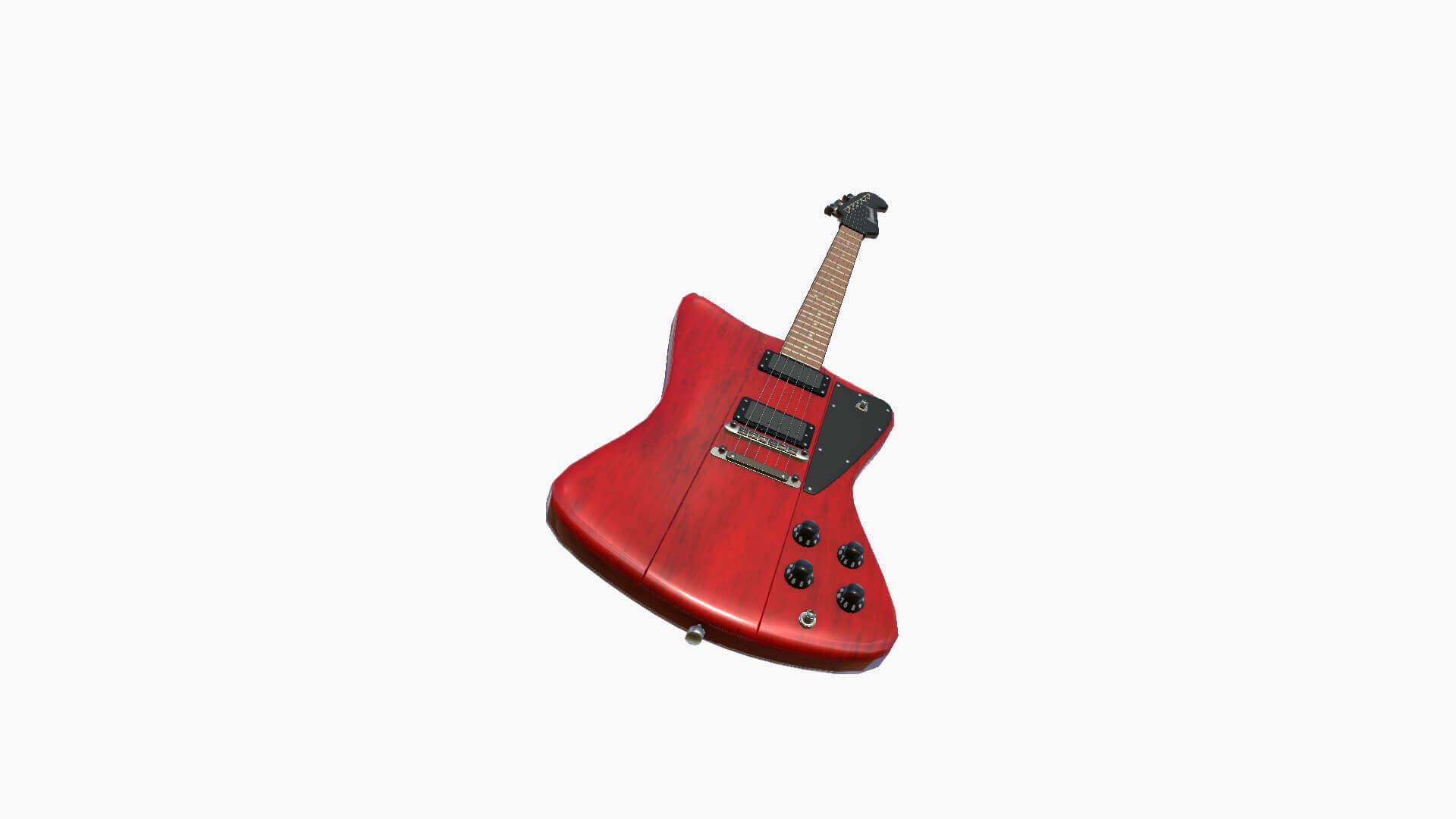 Firebird Electric Guitar 01 - Red 3D Model by gsommer