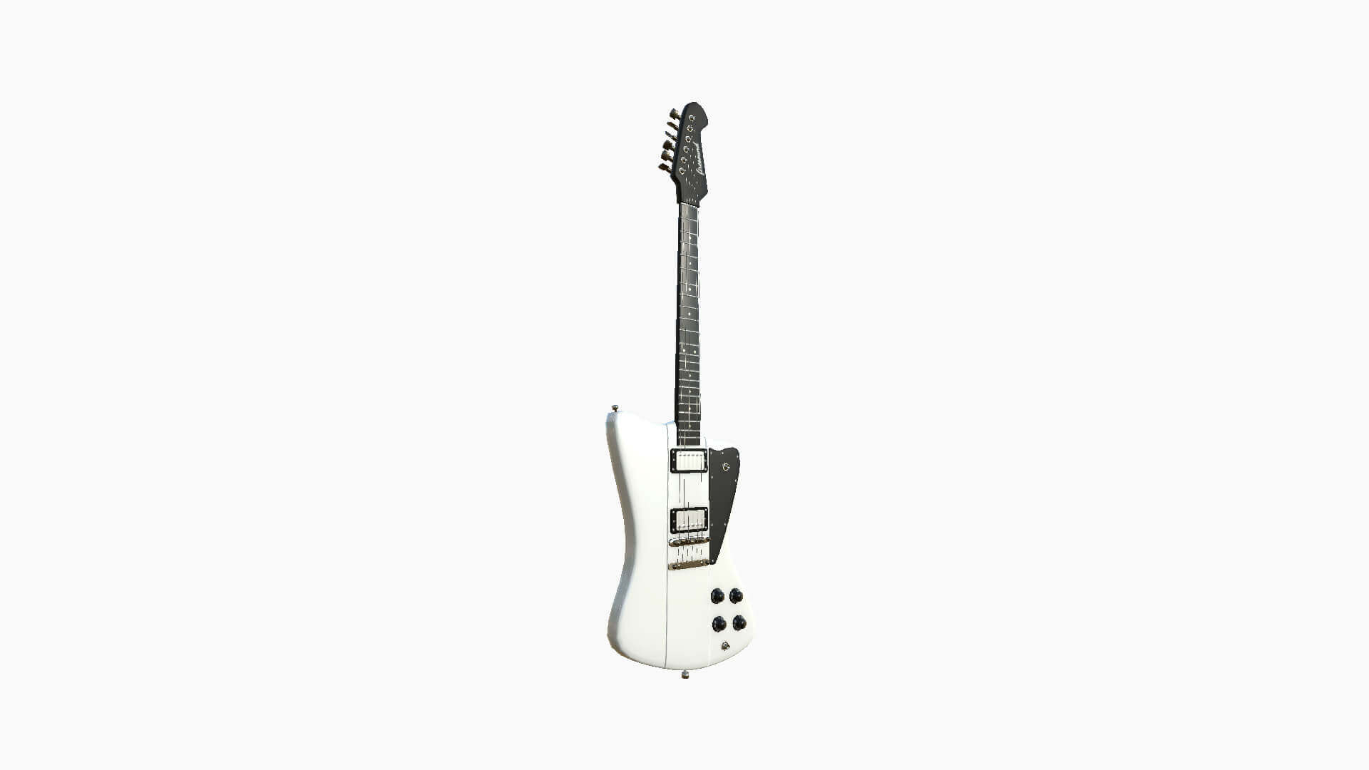 Firebird Electric Guitar 02 - White 3D Model by gsommer