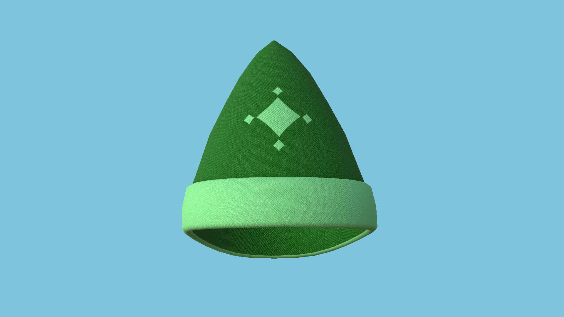 Gnome Hat 03 - Green 3D Model by gsommer