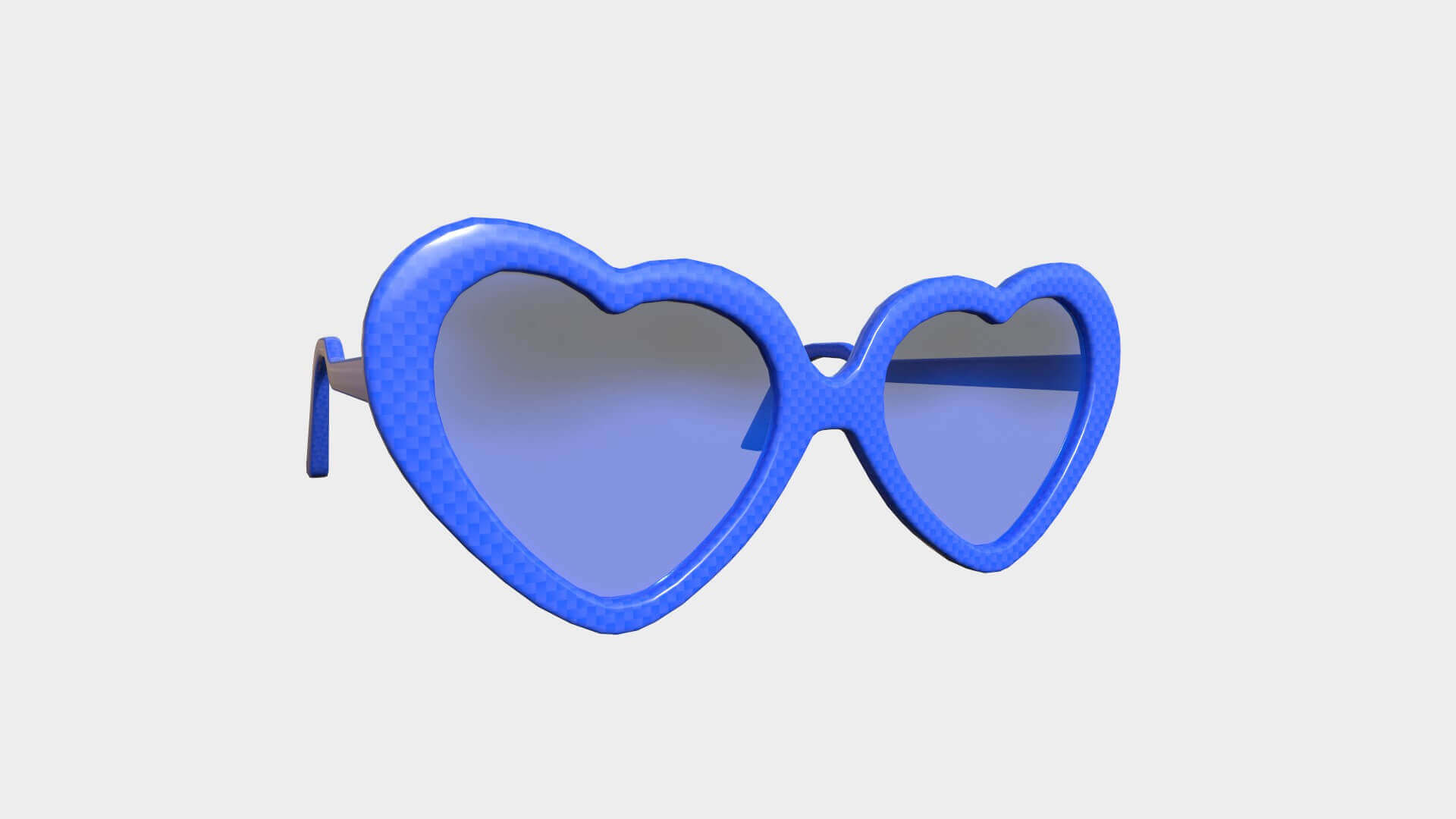 Heart Sunglasses 10 Dark Blue 3D Model by gsommer