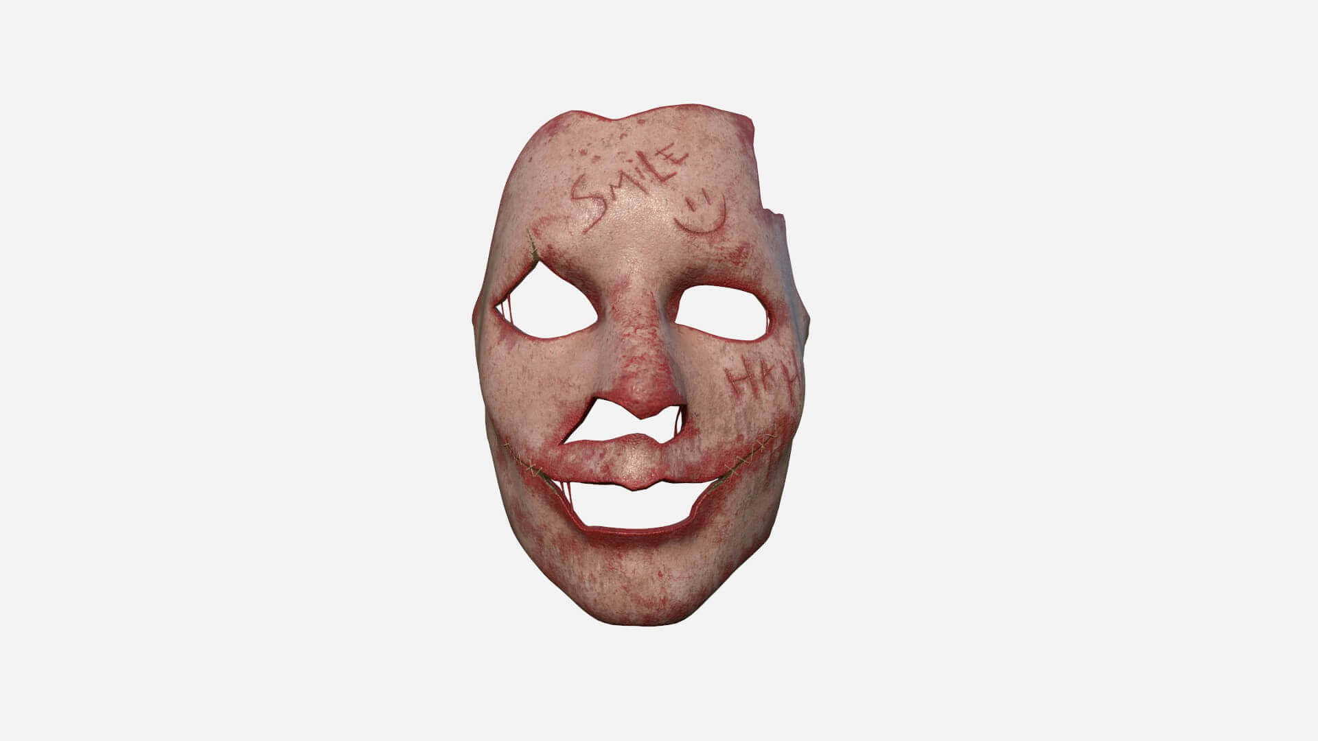 Blood Smile Mask Adult White Red