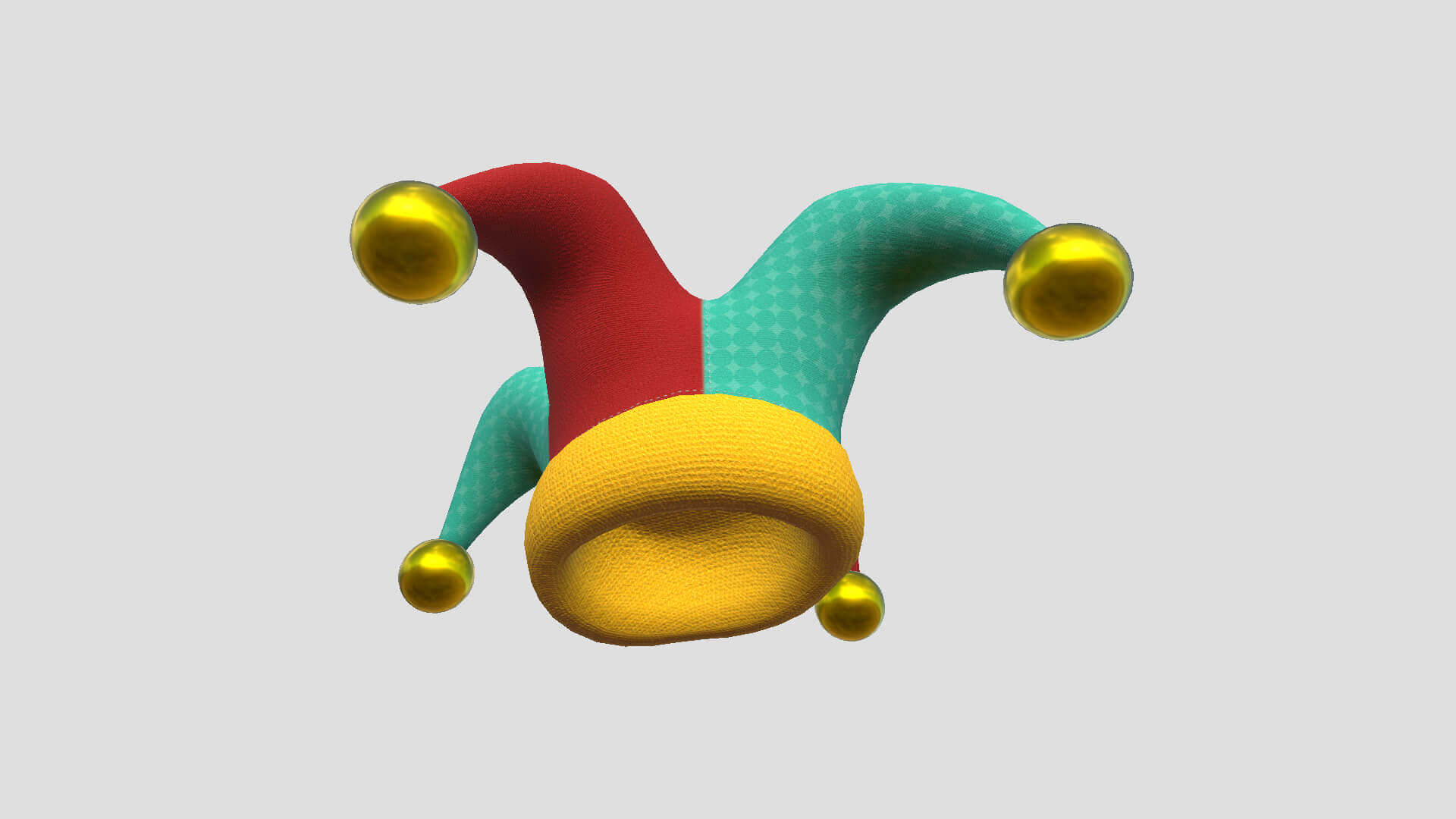 Jester Hat 07 Red and Blue 3D Model by gsommer