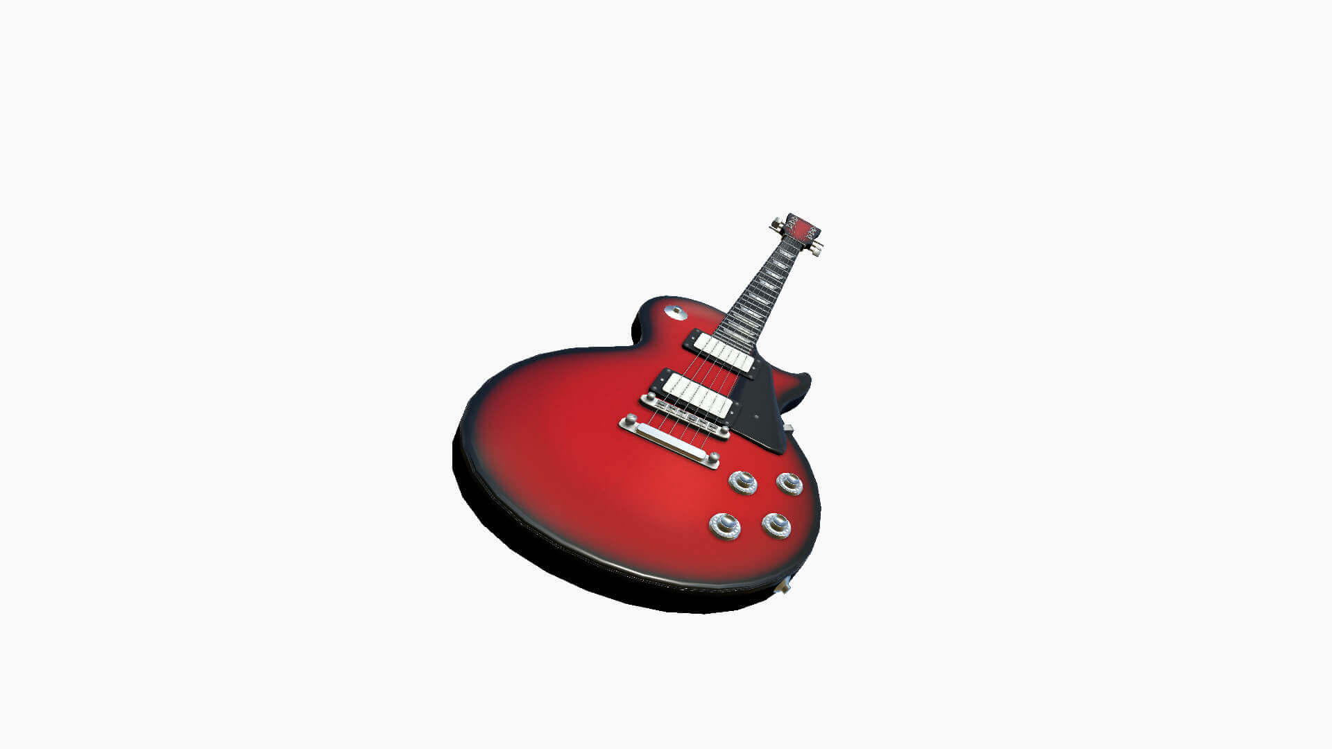 Les Paul Electric Guitar 09 Red 3D Model by gsommer