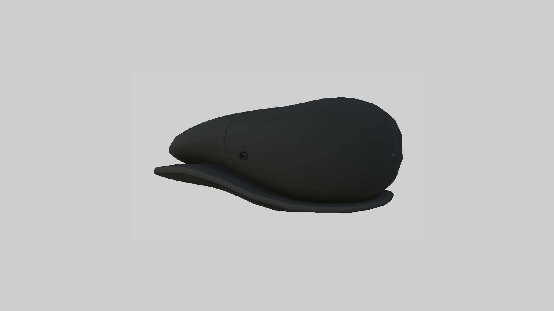 Newsboy Hat 07 Black 3D Model by gsommer