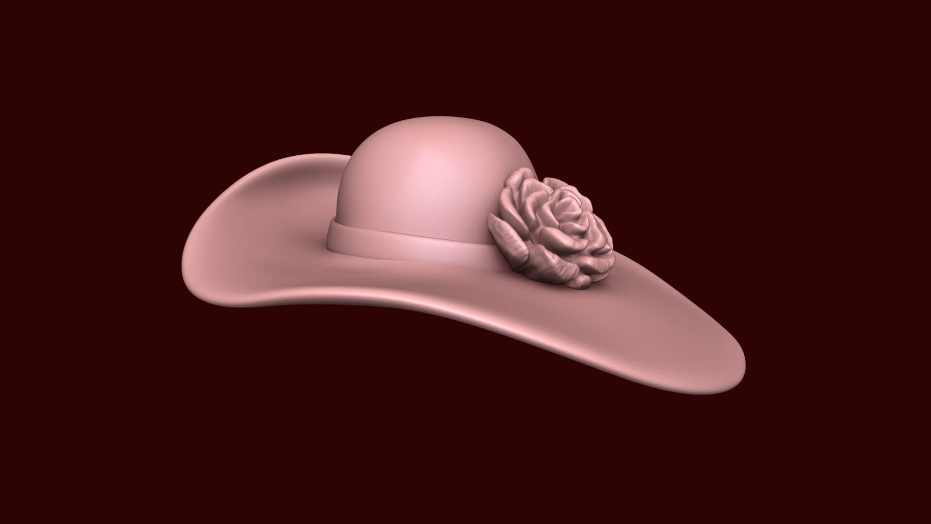 Pirate Hat 18 - Rose Pirate Hat 3D Model by gsommer