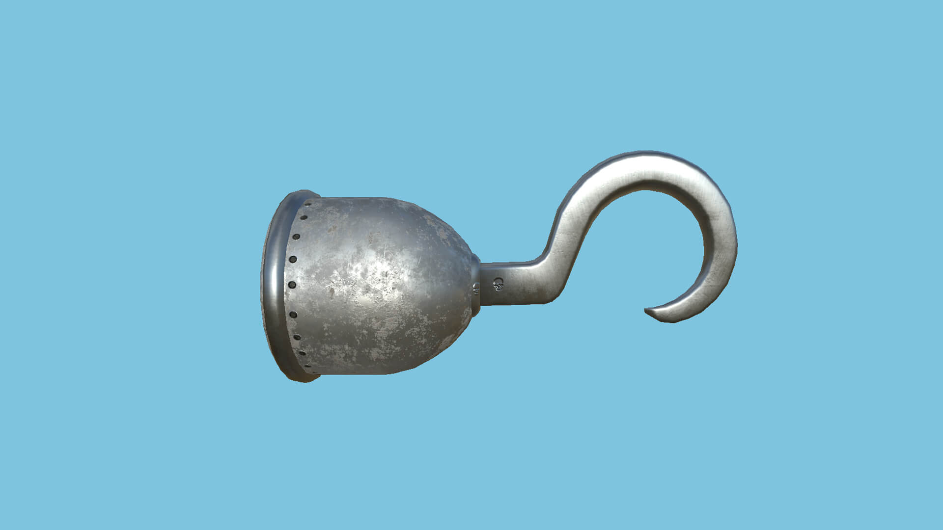 Pirate Hook 03 - Steel 3D Model by gsommer