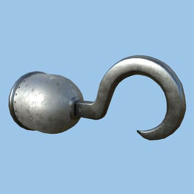 Pirate Hook 03 - Steel 3D Model by gsommer