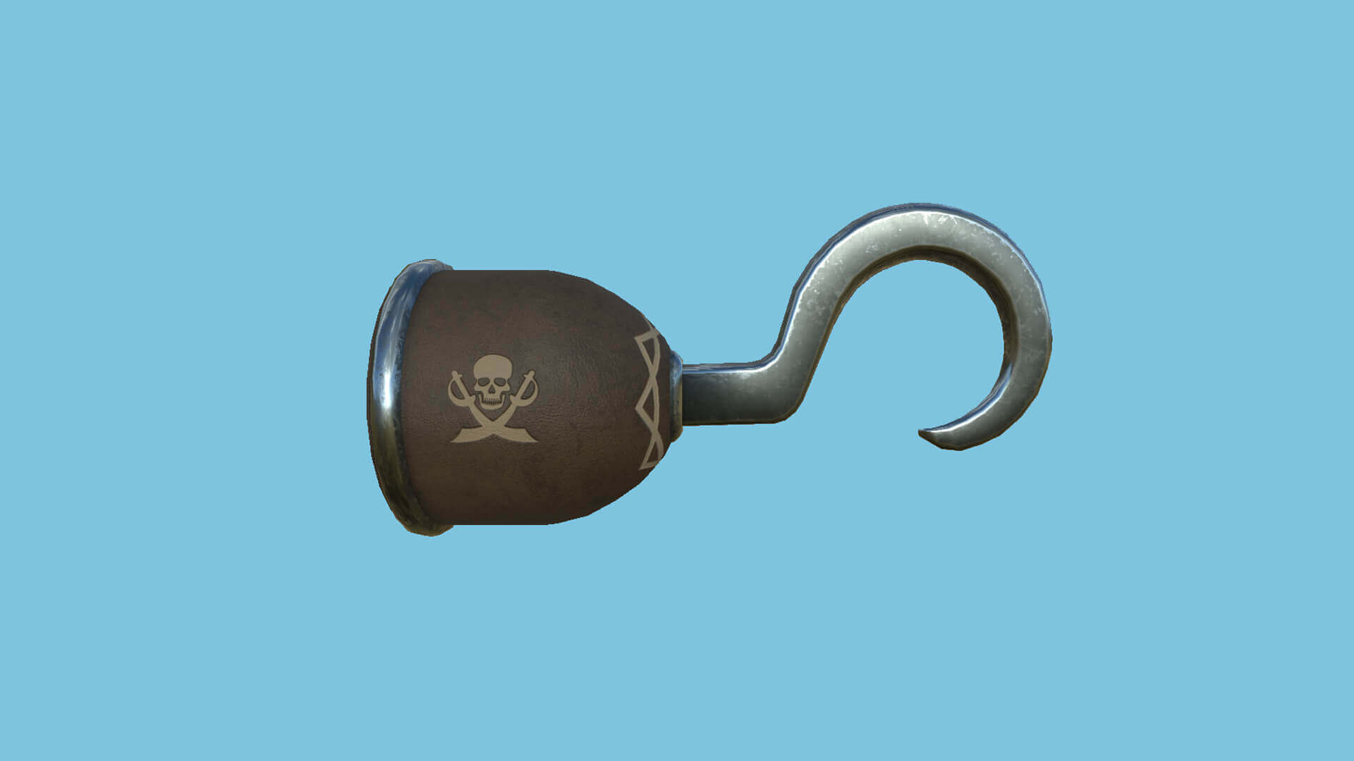 Pirate Hook 07 - Leather Metal 3D Model by gsommer
