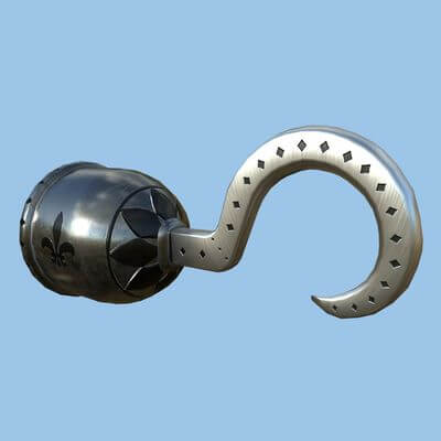 Pirate Hook 10 - Metal 3D Model by gsommer