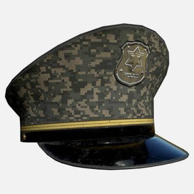 Police Cap 08 - Digital Camouflage 3D Model by gsommer