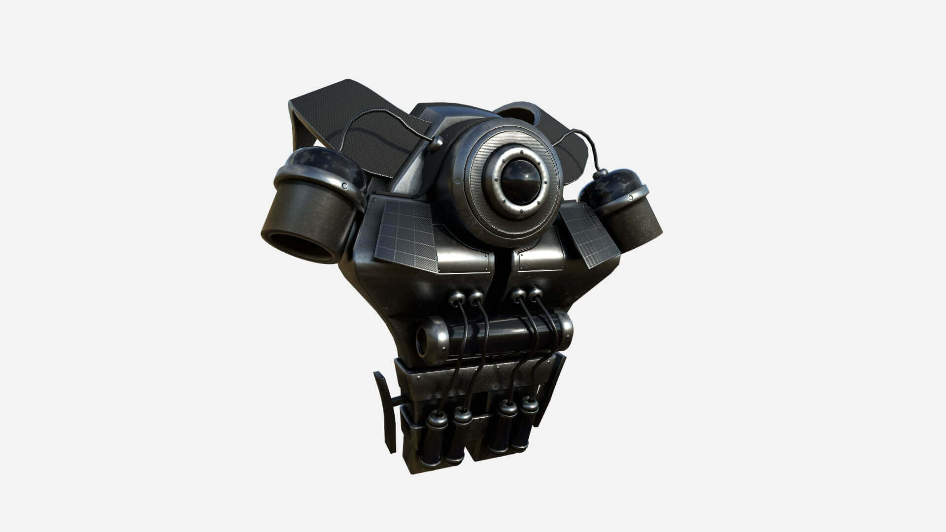 Sci-Fi Backpack Model B 02 - Dark Steel by gsommer