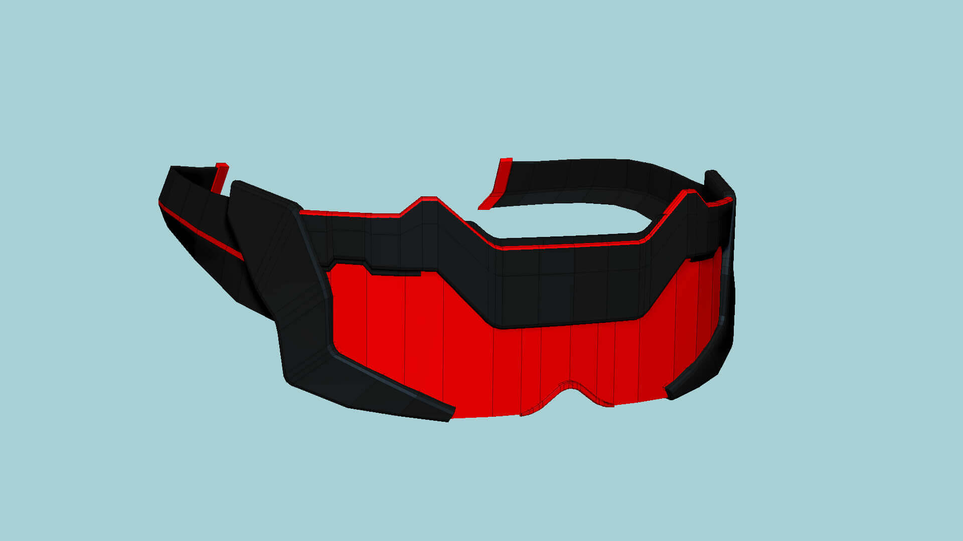 SciFi Glasses Visor Model F 05 Black and Red by gsommer