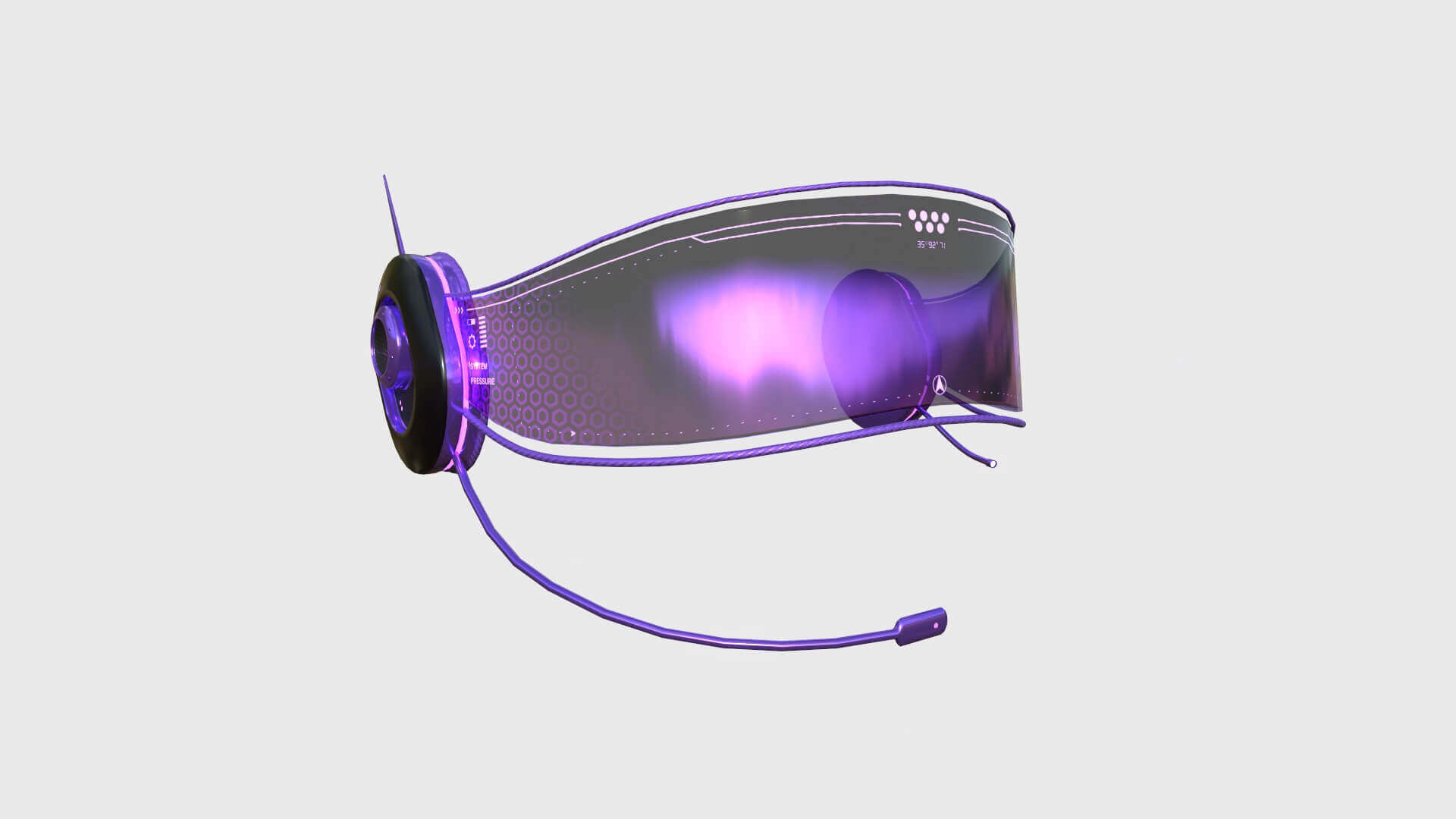 SciFi Glasses Visor Model H 10 Black and Purple by gsommer