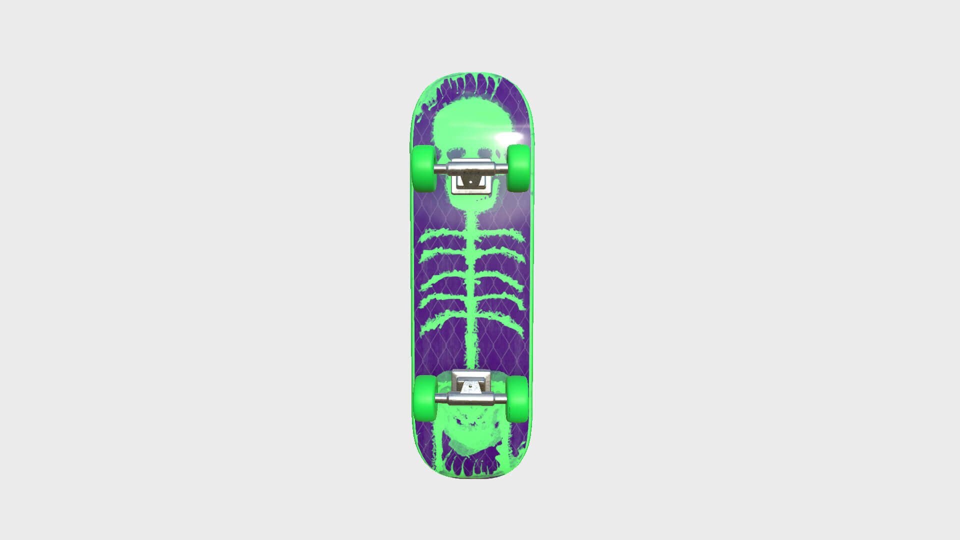 Skateboard 07 Green 3D Model by gsommer
