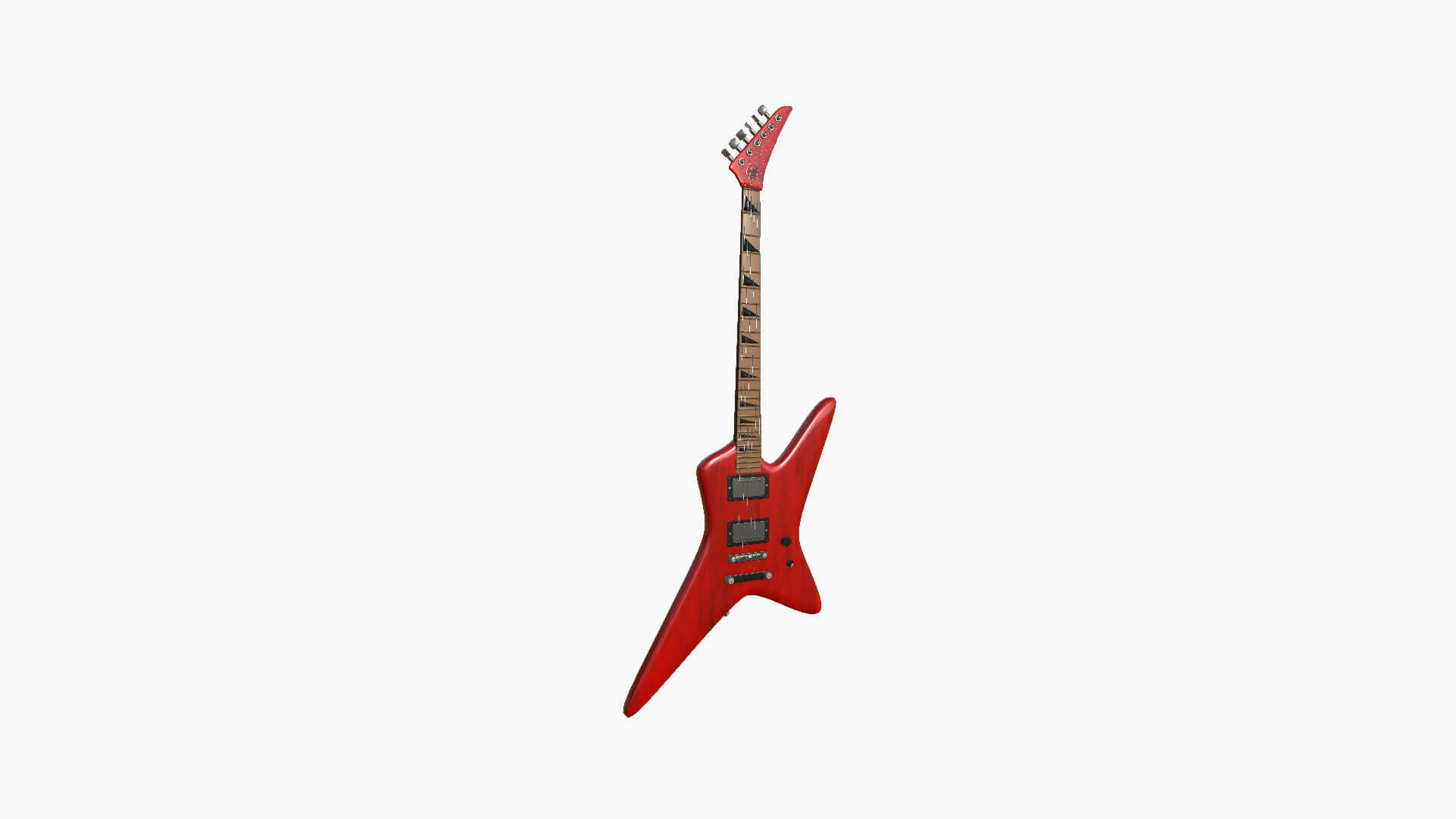 Star Electric Guitar 01 Red 3D Model by gsommer