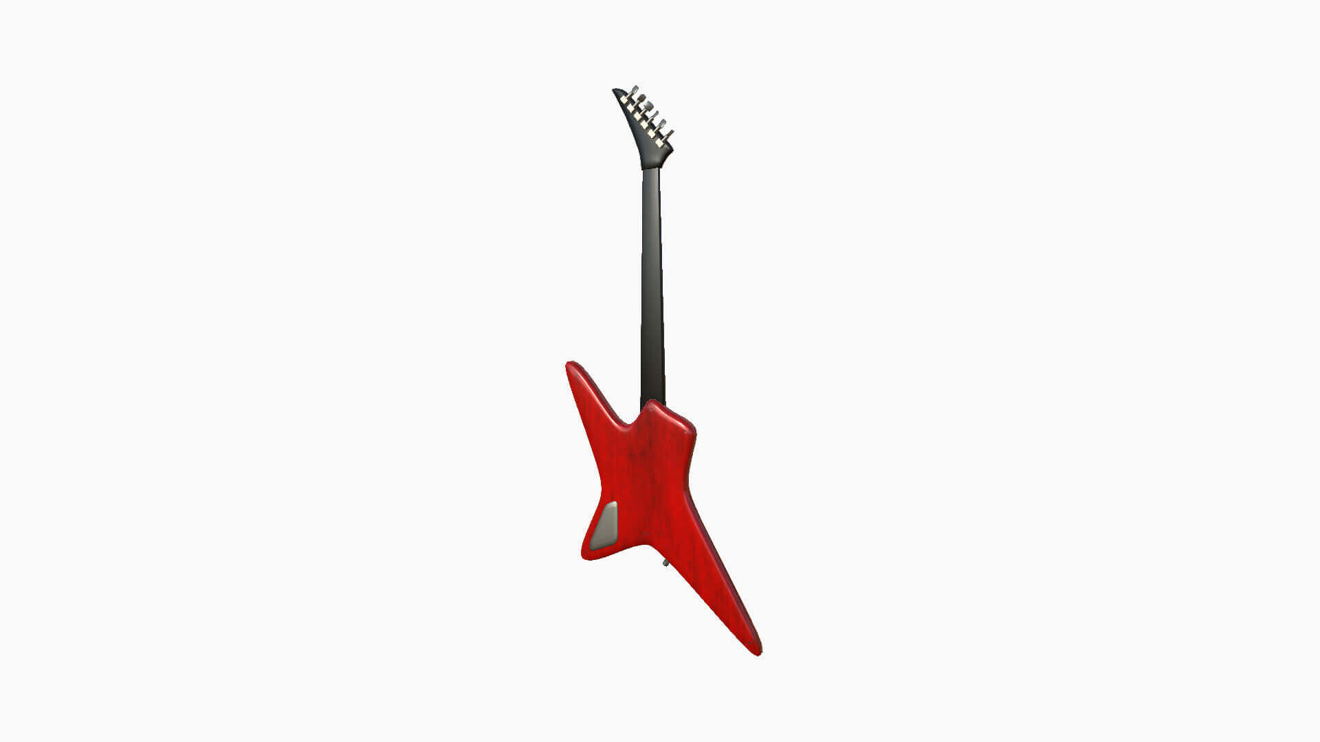 Star Electric Guitar 01 Red 3D Model by gsommer