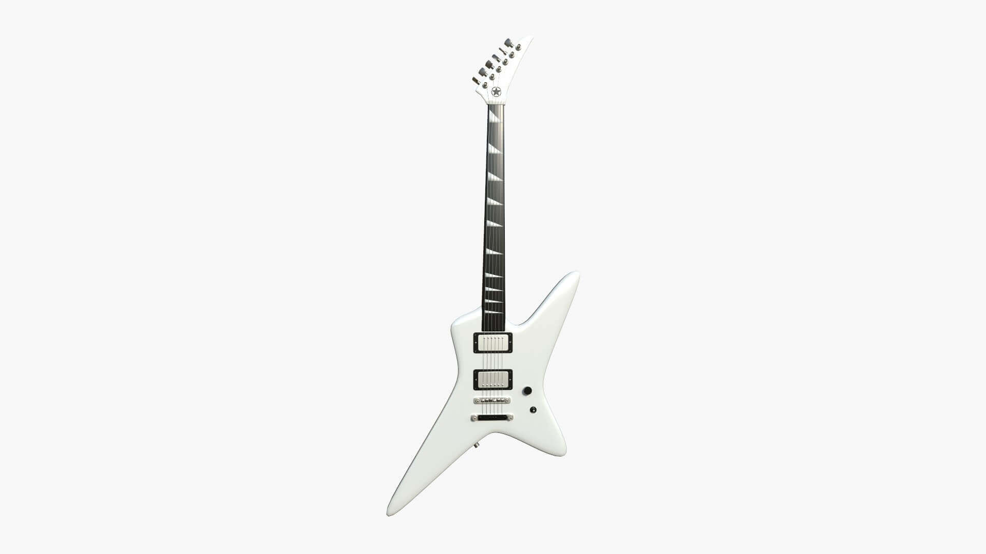 Star Electric Guitar 02 White 3D Model by gsommer