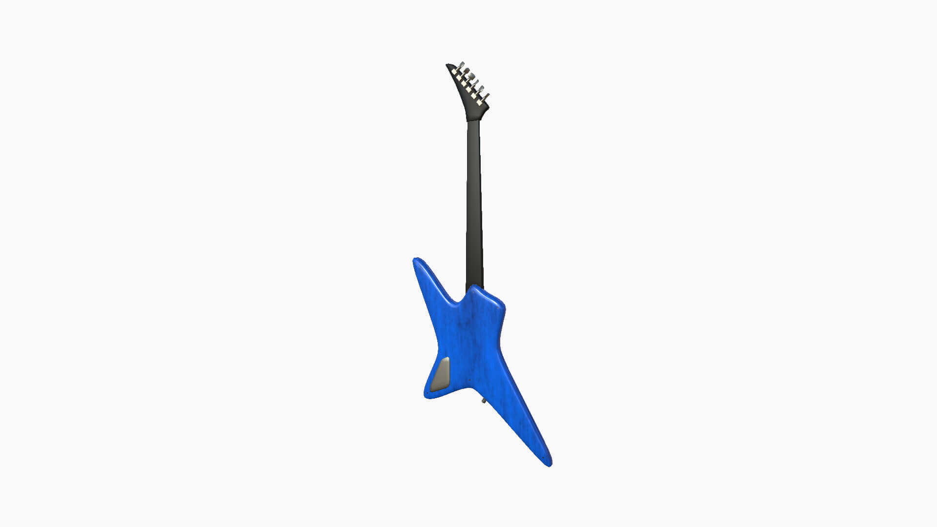Star Electric Guitar 05 Blue Dark 3D Model by gsommer