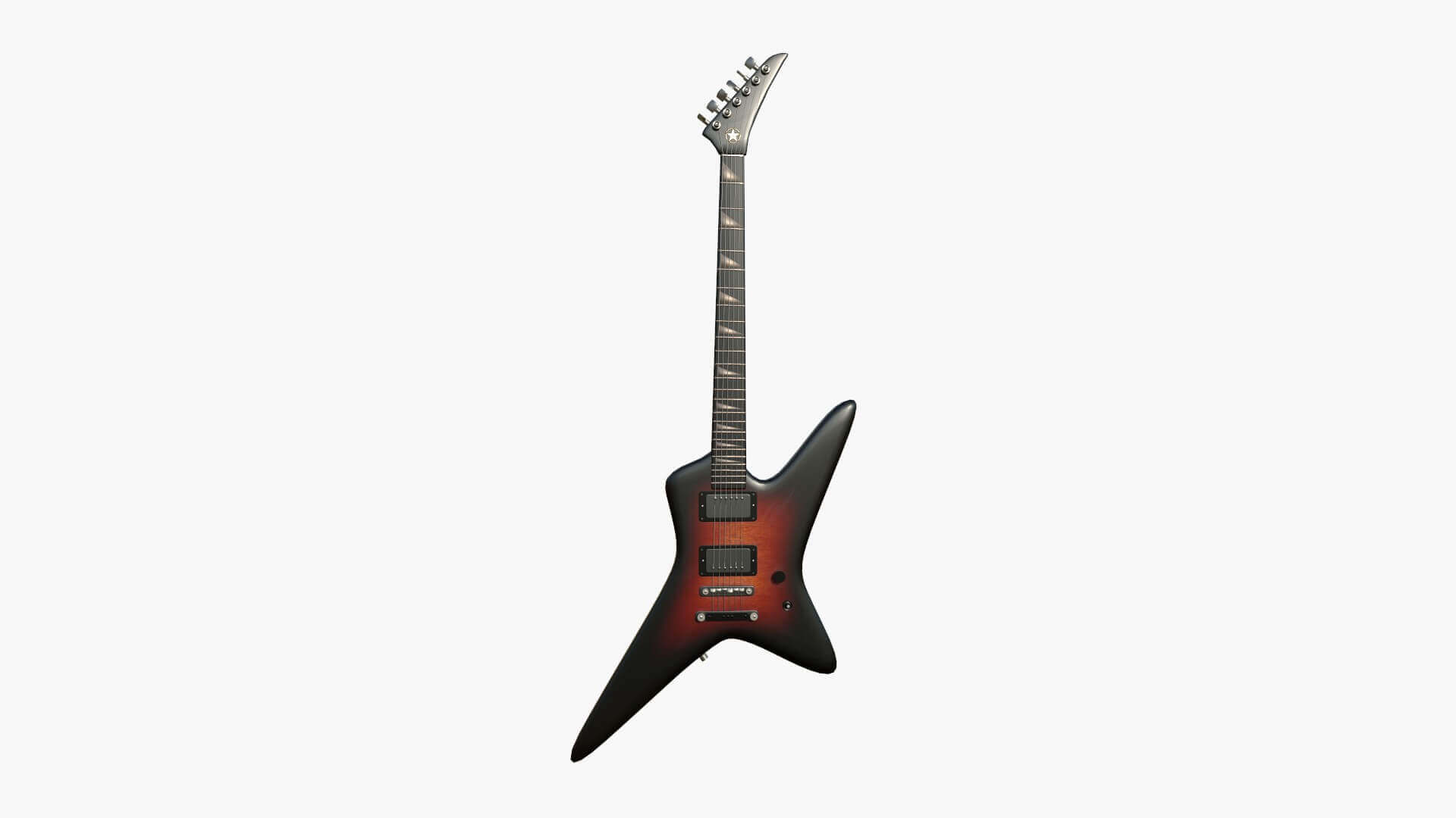 Star Electric Guitar 07 Dark Wood 3D Model by gsommer