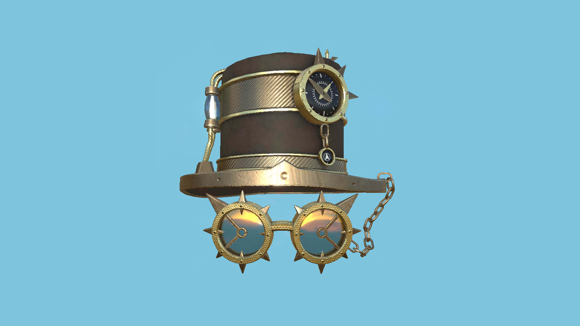 Steampunk Hat 01 - Bronze Cooper 3D Model by gsommer
