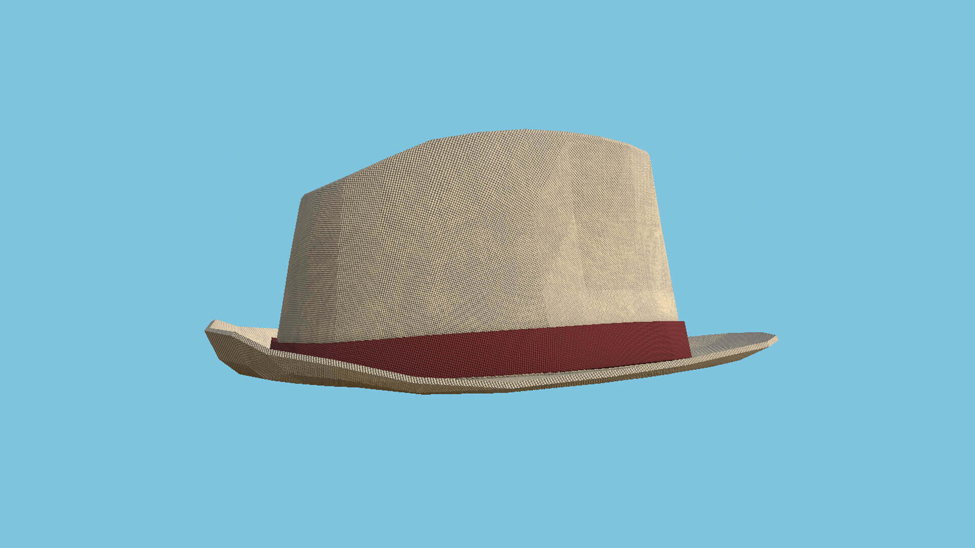 Trilby Hat 06 - Beige Red 3D Model by gsommer