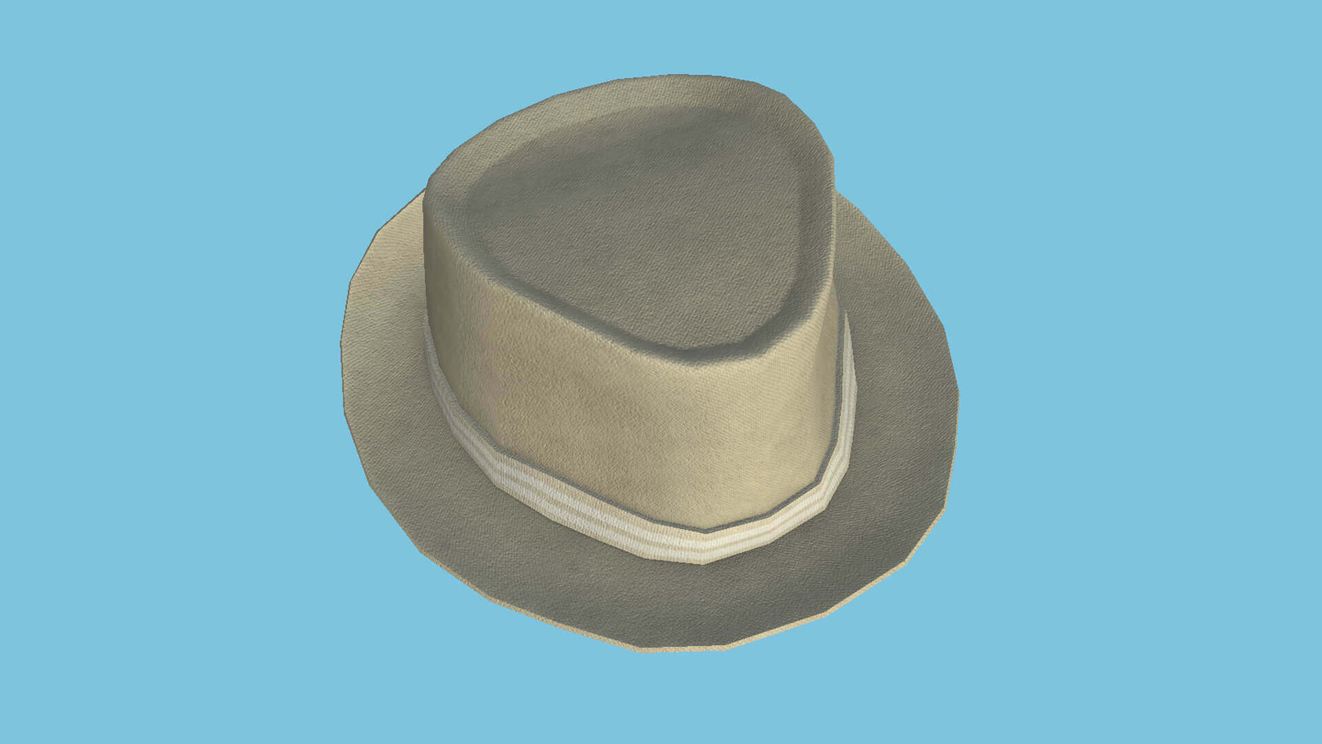 Trilby Hat 15 - Beige White 3D Model by gsommer Trilby Hat 15 - Beige White 3D Model by gsommer