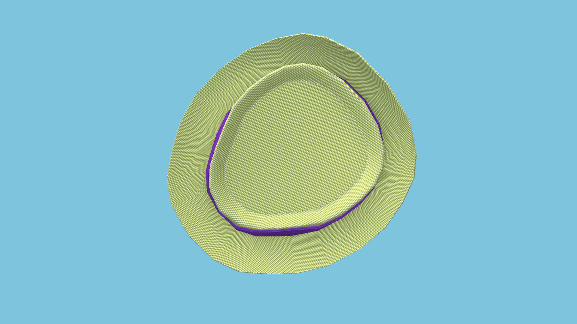 Trilby Hat 17 - Yellow 3D Model by gsommer