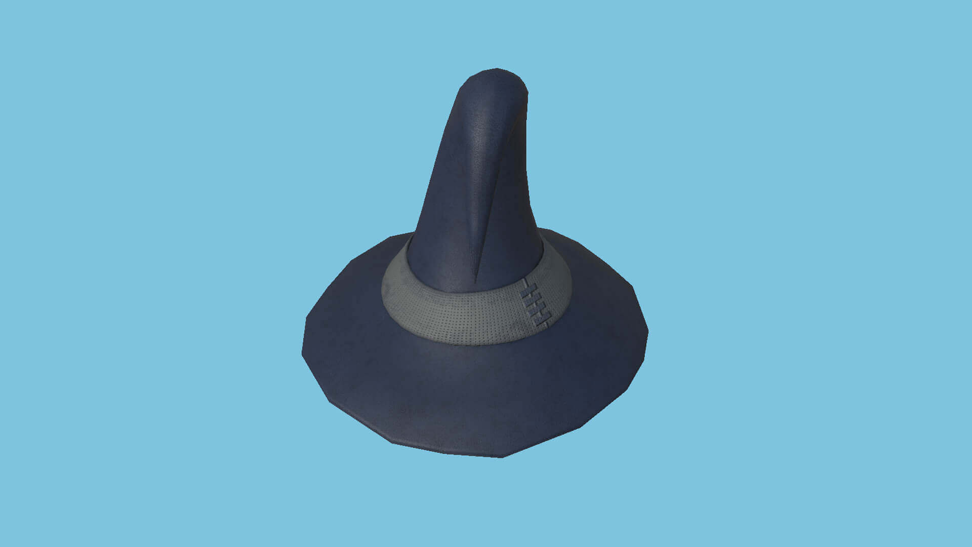 Witch Hat 07 - Dark Blue - 3D Model by gsommer