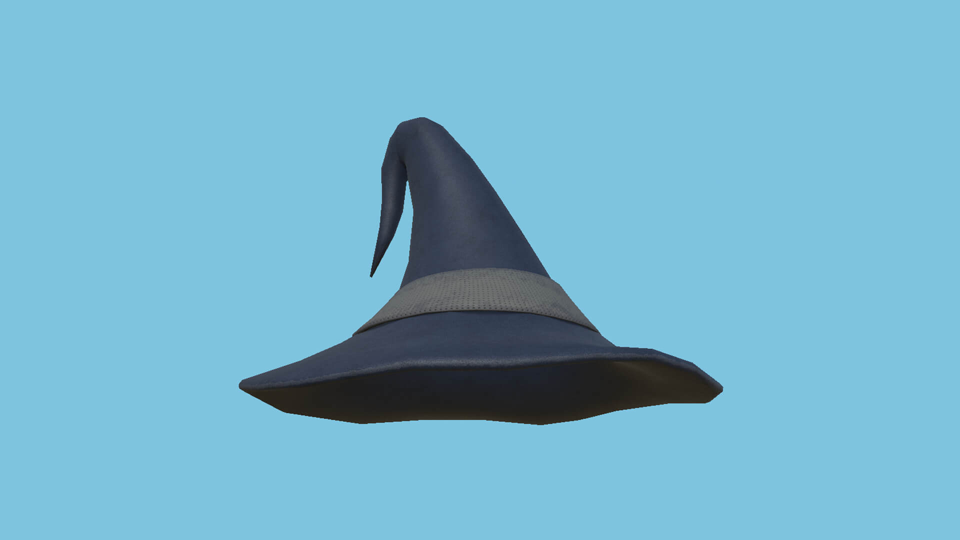 Witch Hat 07 - Dark Blue - 3D Model by gsommer