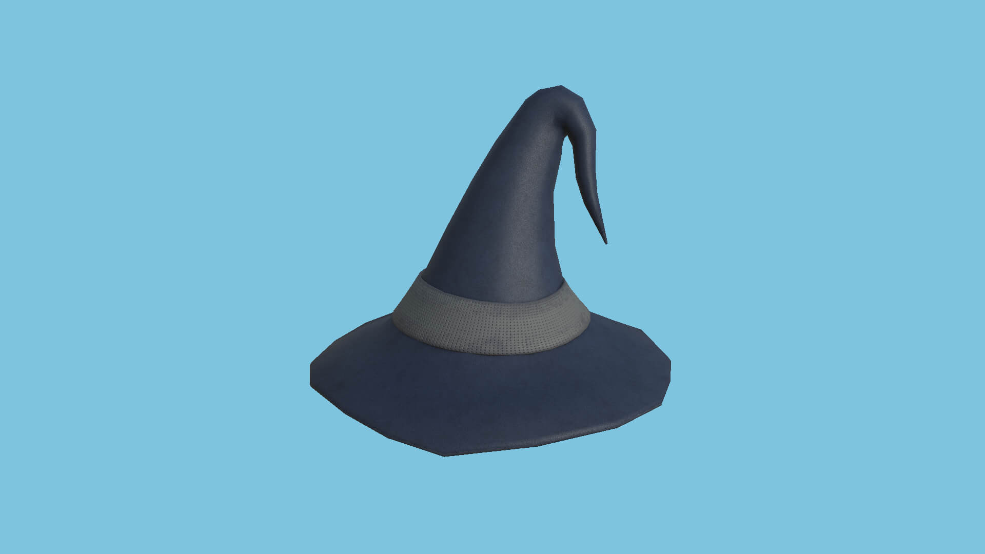 Witch Hat 07 - Dark Blue - 3D Model by gsommer