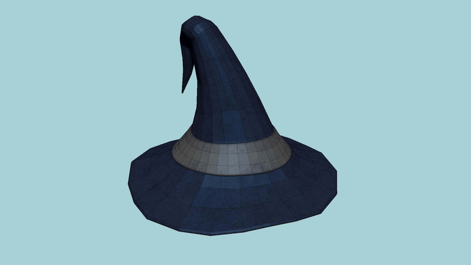 Witch Hat 07 - Dark Blue - 3D Model by gsommer
