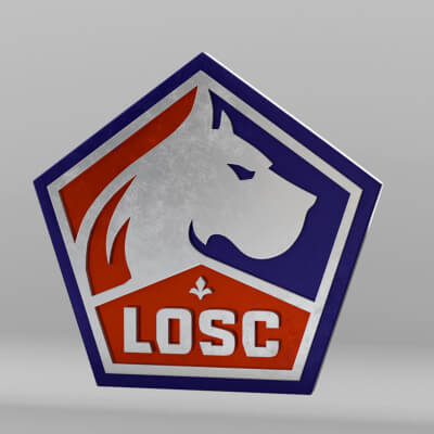 Lille Olympique Sporting Club Team Logo - 3D Model by guimart