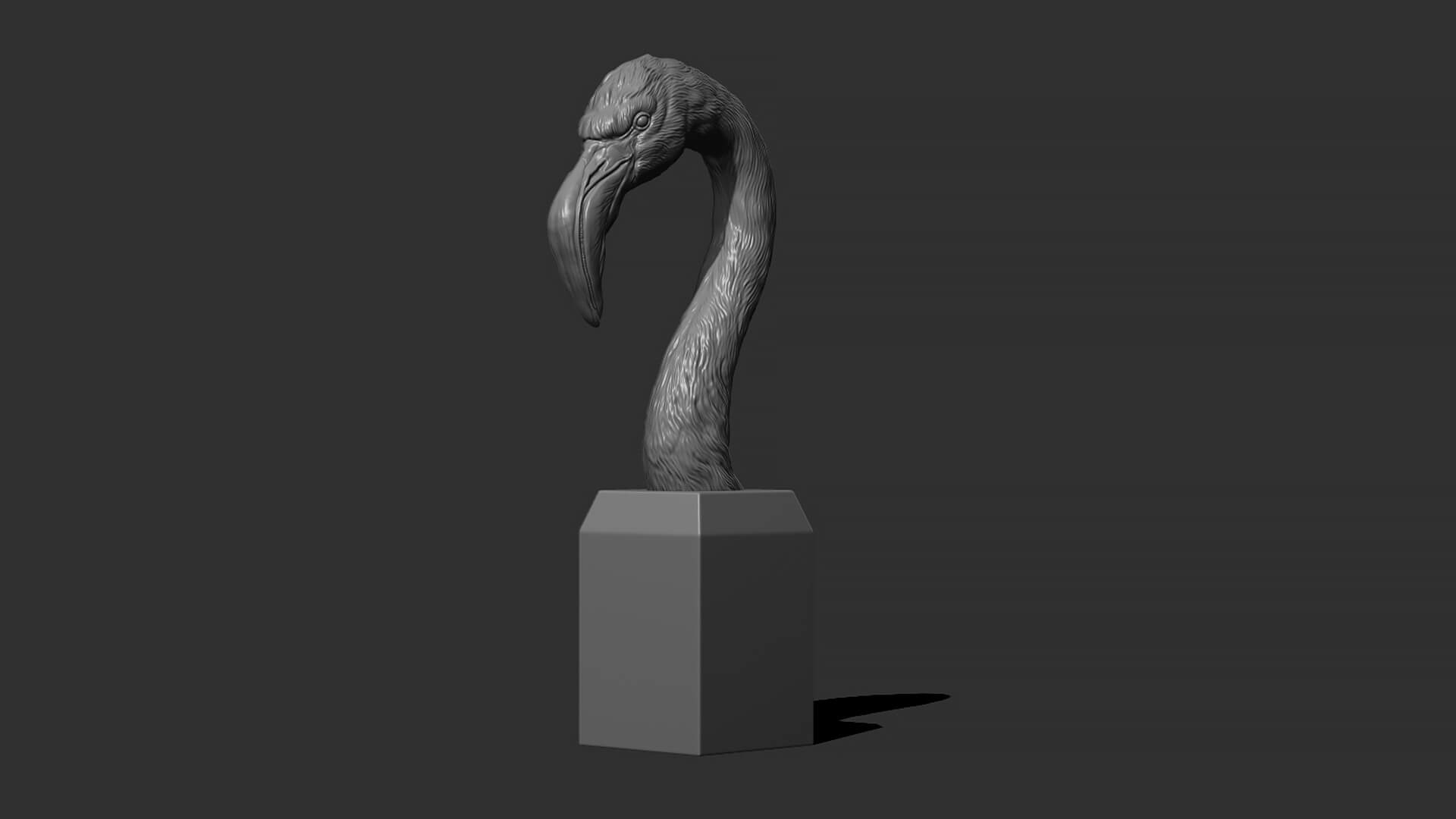 Flamingo Head - 3D Print Model by guninnik81