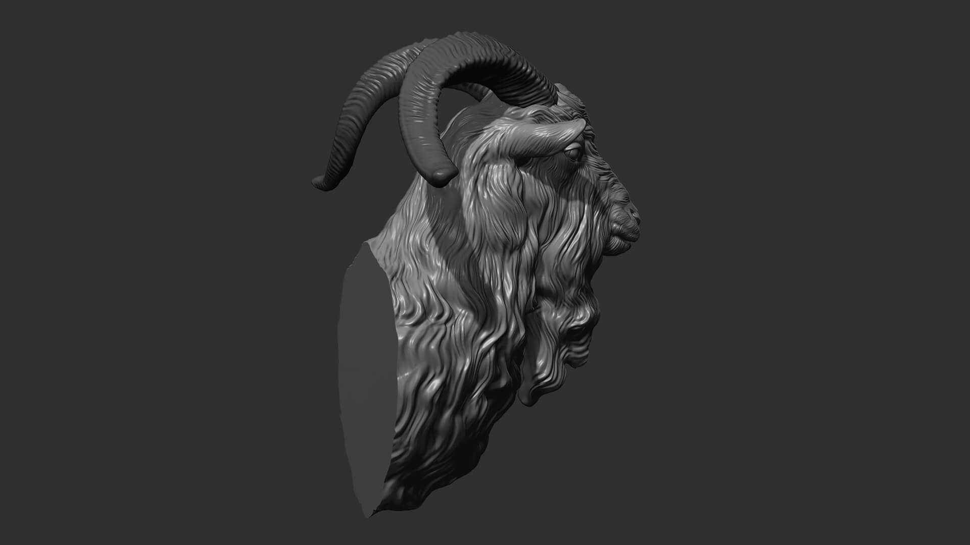 Goat Head - 3D Print Model by guninnik81