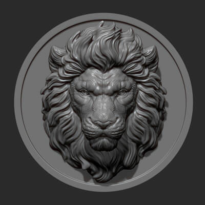 Lion Gloomy Head