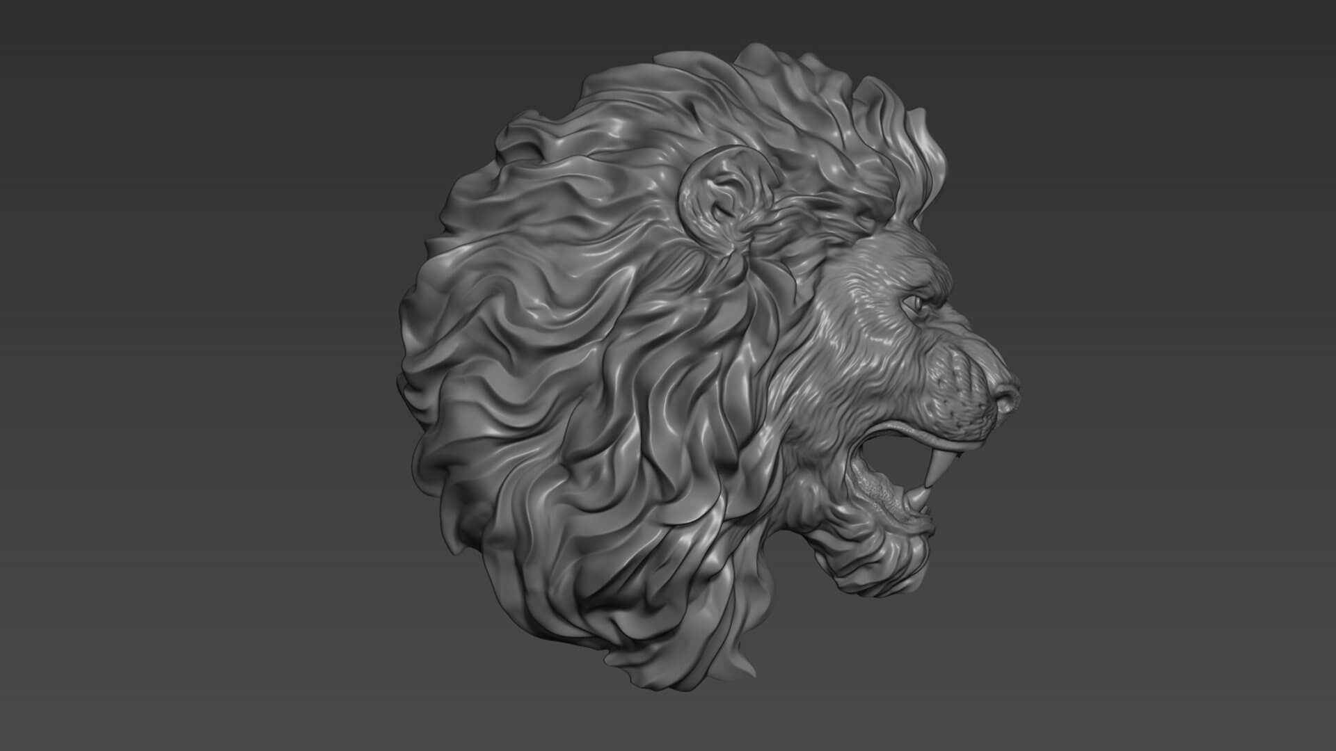 Lion Pendant - 3D Model by guninnik81