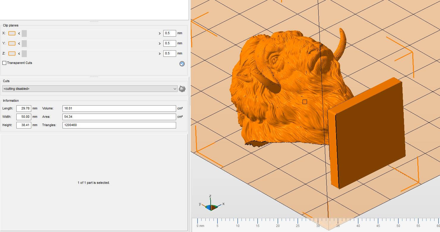 Musk Ox Head Bust 3D Model by guninnik81