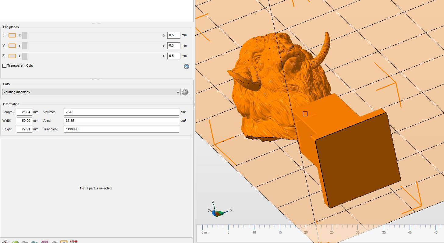Musk Ox Head Bust 3D Model by guninnik81