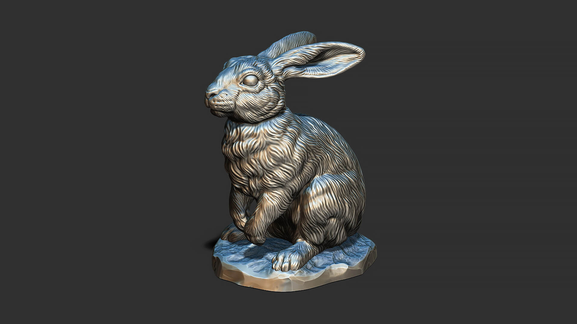 Modelpiring Rabbit Rabbit Sitting - 3D Model by guninnik81
