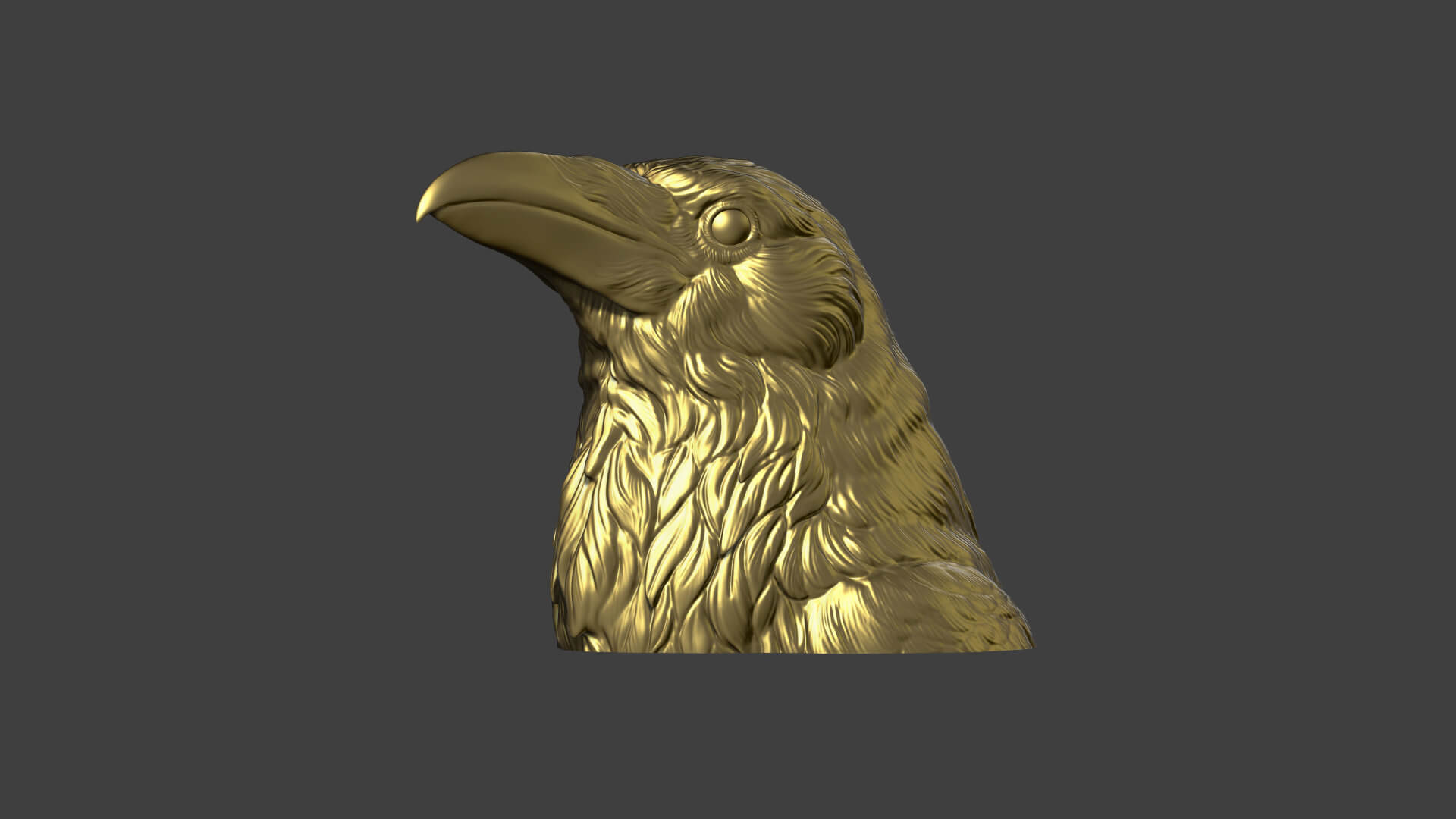 Raven Head Bust 3D Print Model by guninnik81