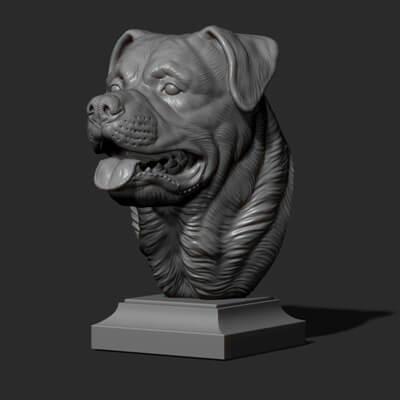 Rottweiler Gloomy Bust